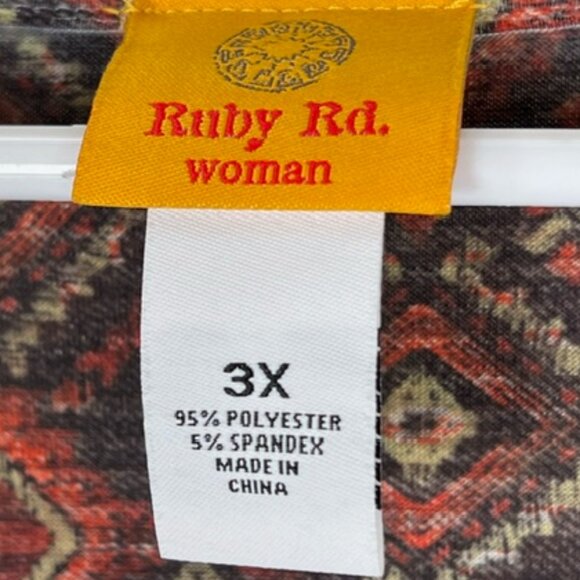 Ruby Rd Womens Asymmetrical Hemline Tunic Plus Size 3X - Picture 2 of 7